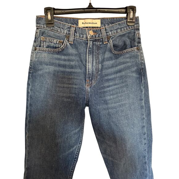 Reformation Jeans Women's Blue Julia High Cigarette Denim Sz 25 - Picture 3 of 9